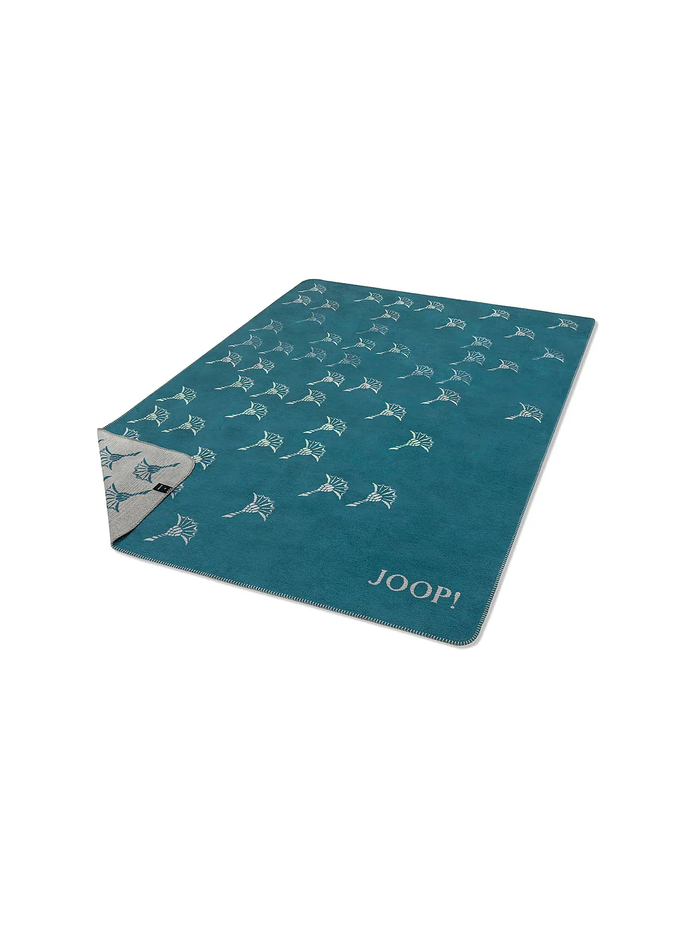 JOOP | Wohndecke 150x200cm FADED CORNFLOWER Sand | petrol